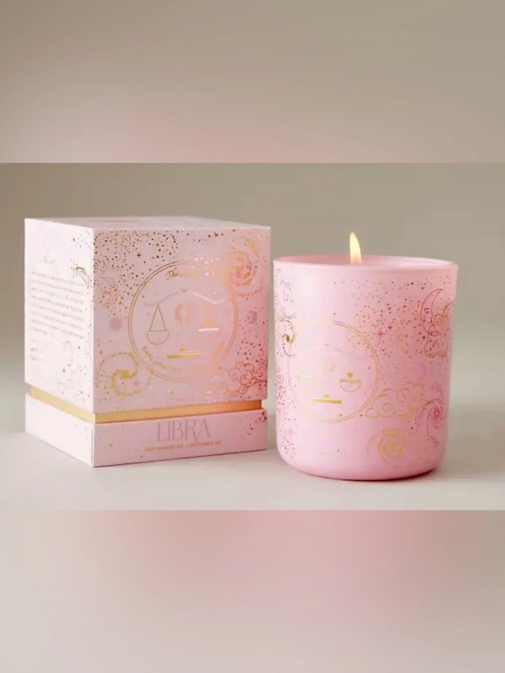 NIB Anthropologie Boxed Zodiac Candle, Libra